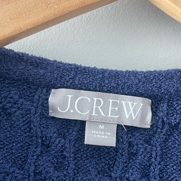 J. Crew | Odette Cable Knit Sweater Lady Jacket in Cotton Blend Boucle Old Money - Picture 5 of 10